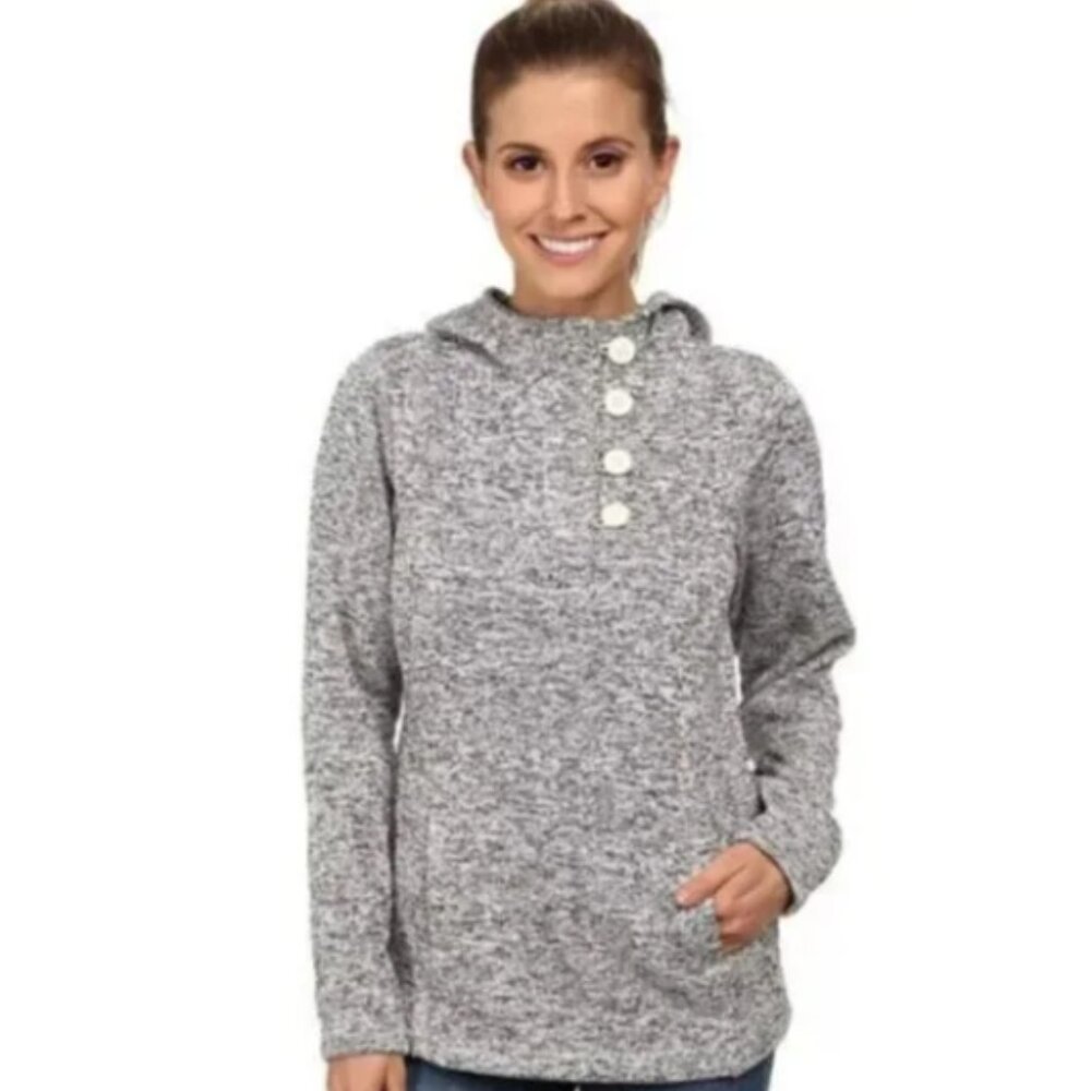 Columbia Darling Days Pullover Fleece Hoodie Button Neckline